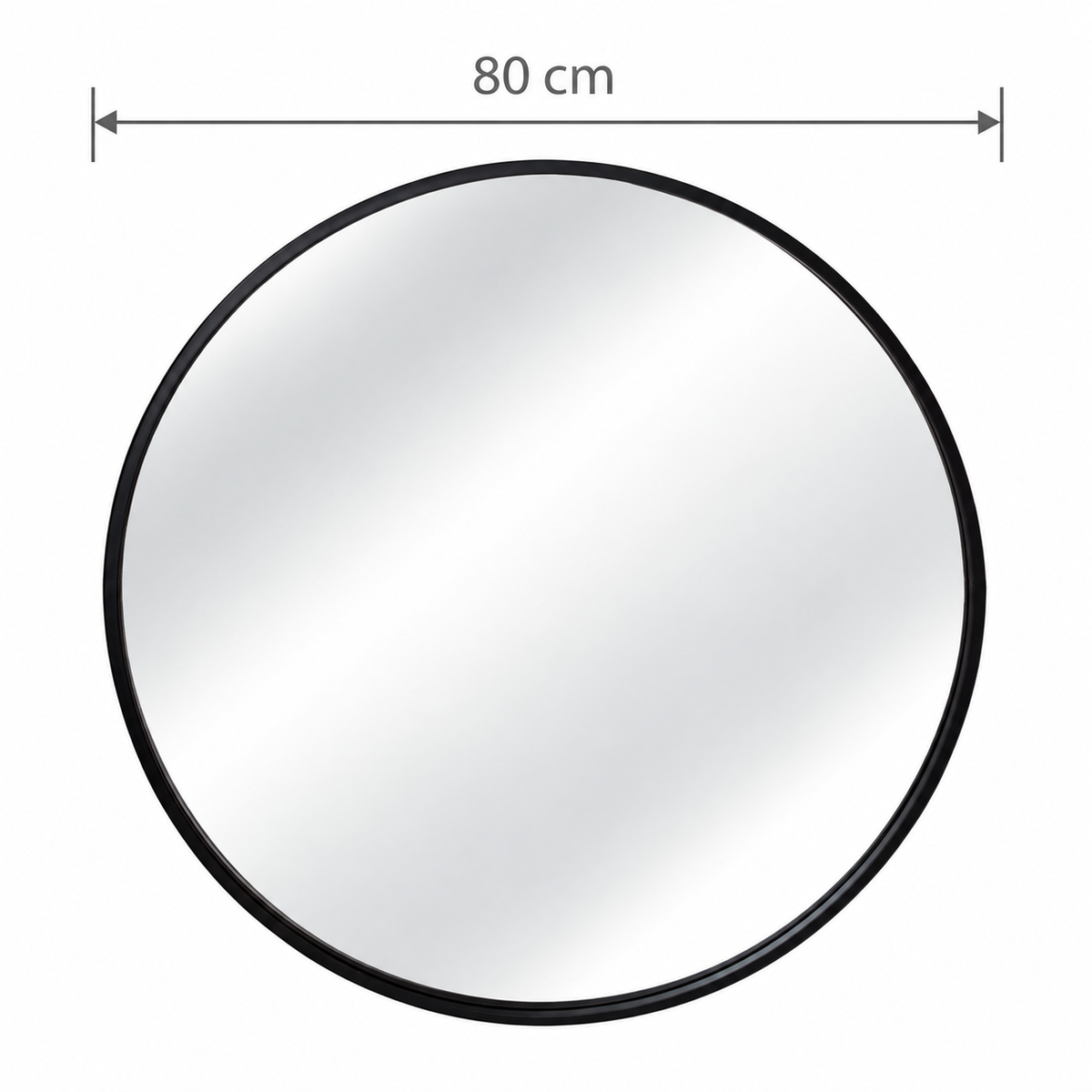 Jorn Black Round Wall Mirror