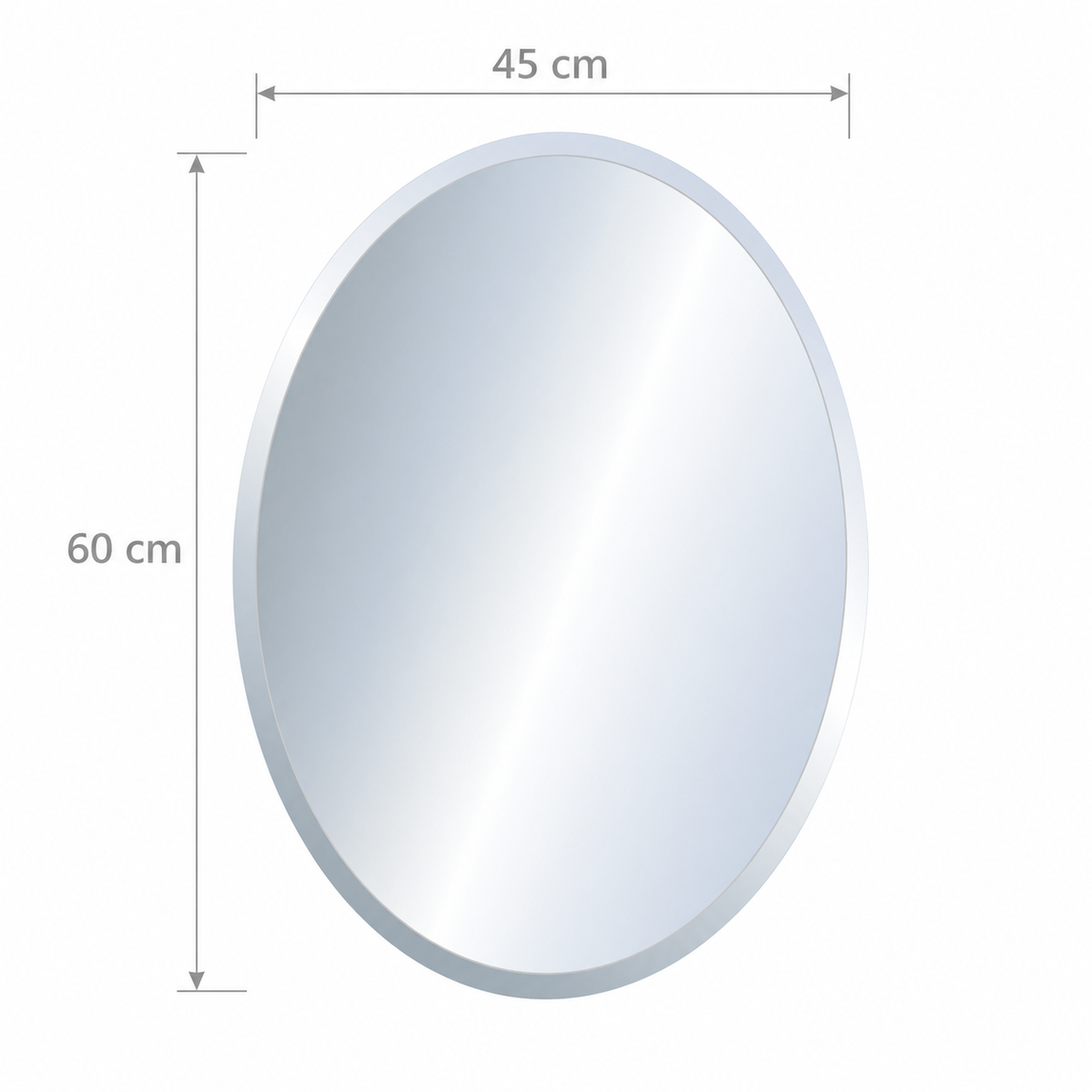 Plain Bevel Oval Mirror