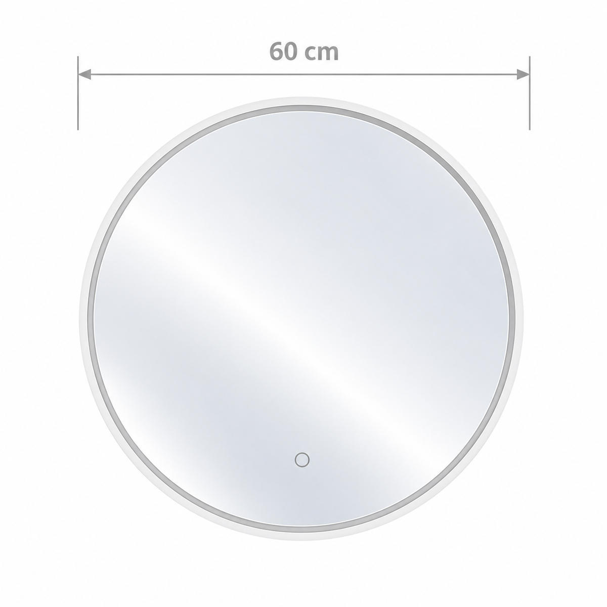 Round Bathroom Mirror with LED Backlight