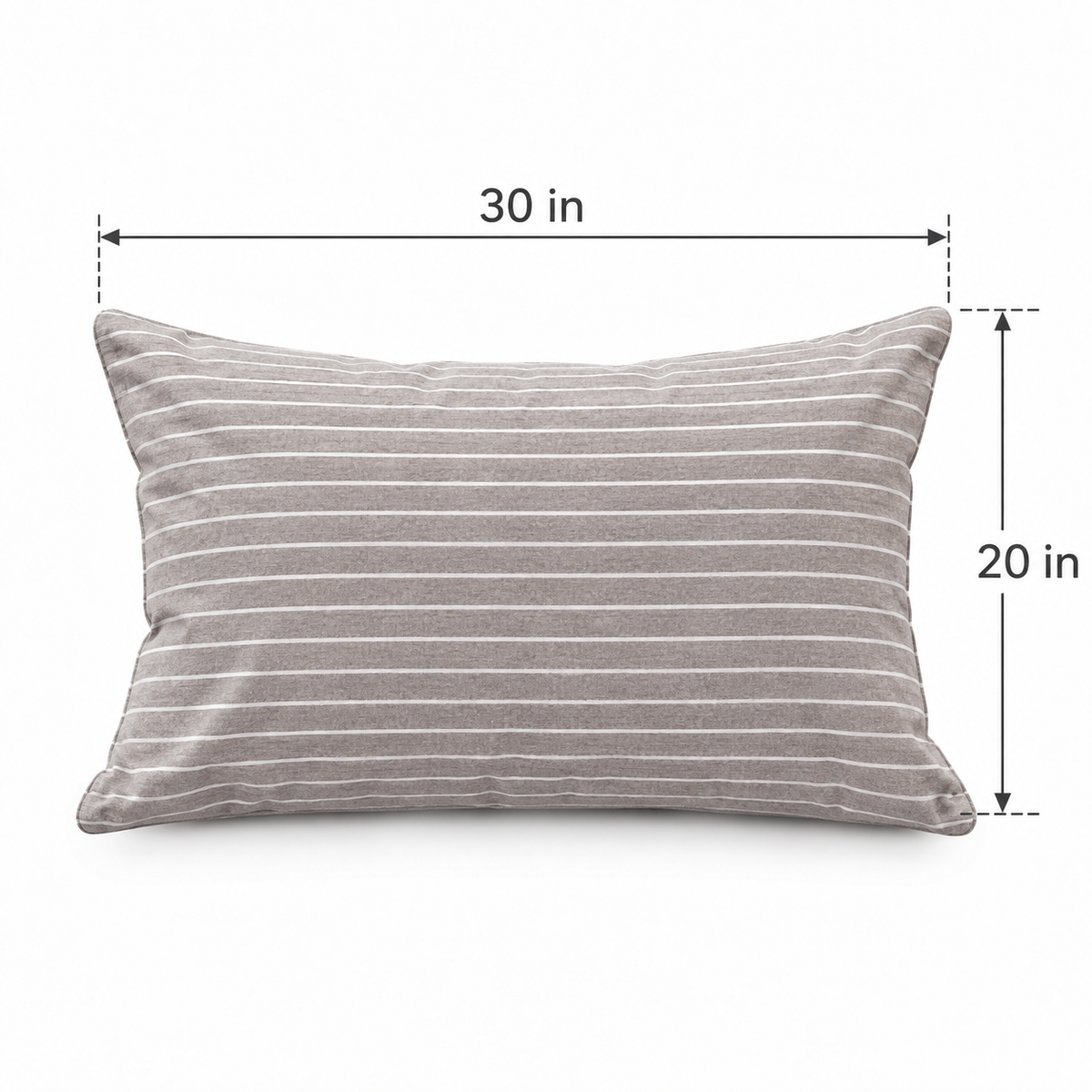 Reversible Stripe Khaki Pillowcases