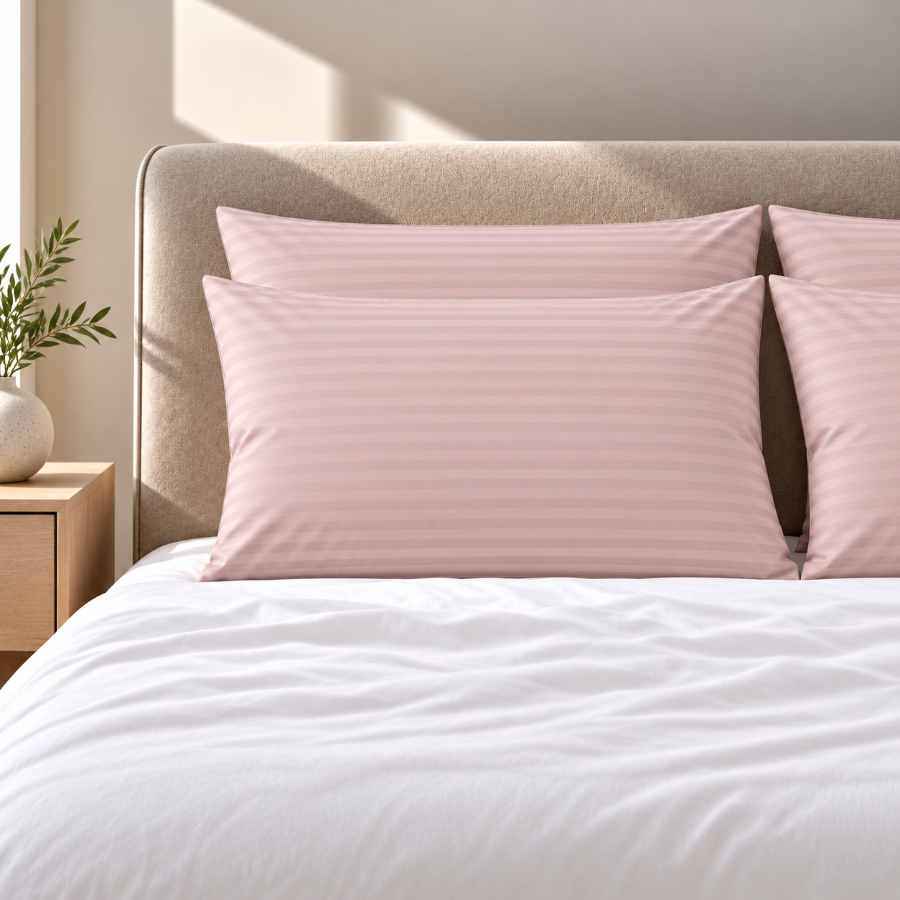 Basic Rose Dust Plain Pillowcases