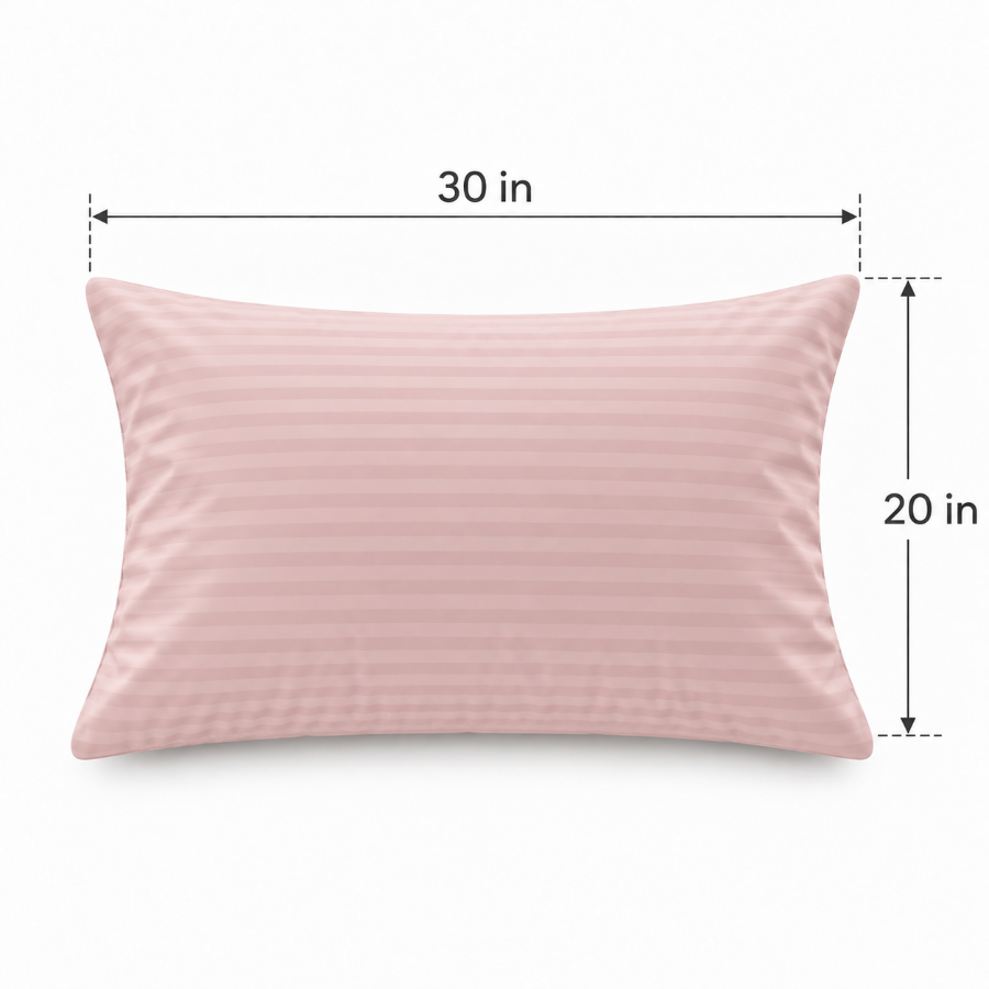Basic Rose Dust Plain Pillowcases