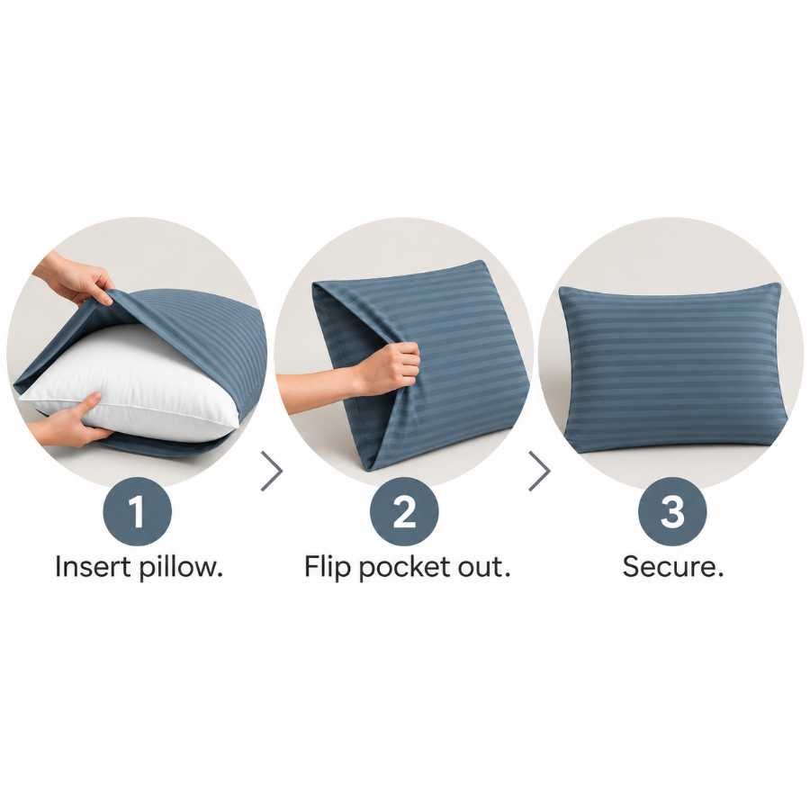 Basic Cool Gray Plain 3pc Sheet Set
