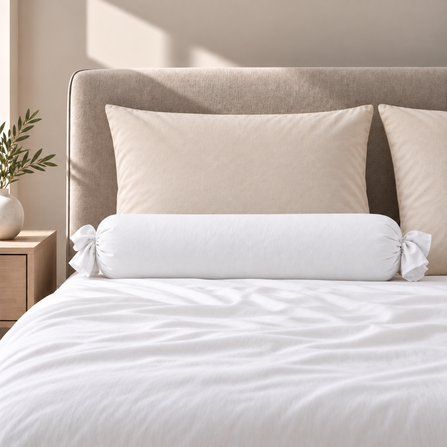 Super Soft White Bolster Case