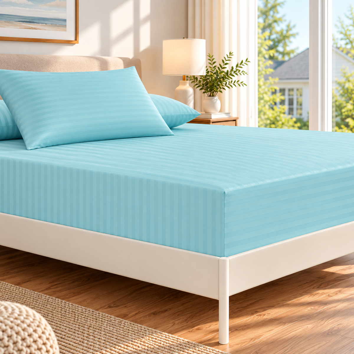 Basic Duck Egg Plain 3pc Sheet Set