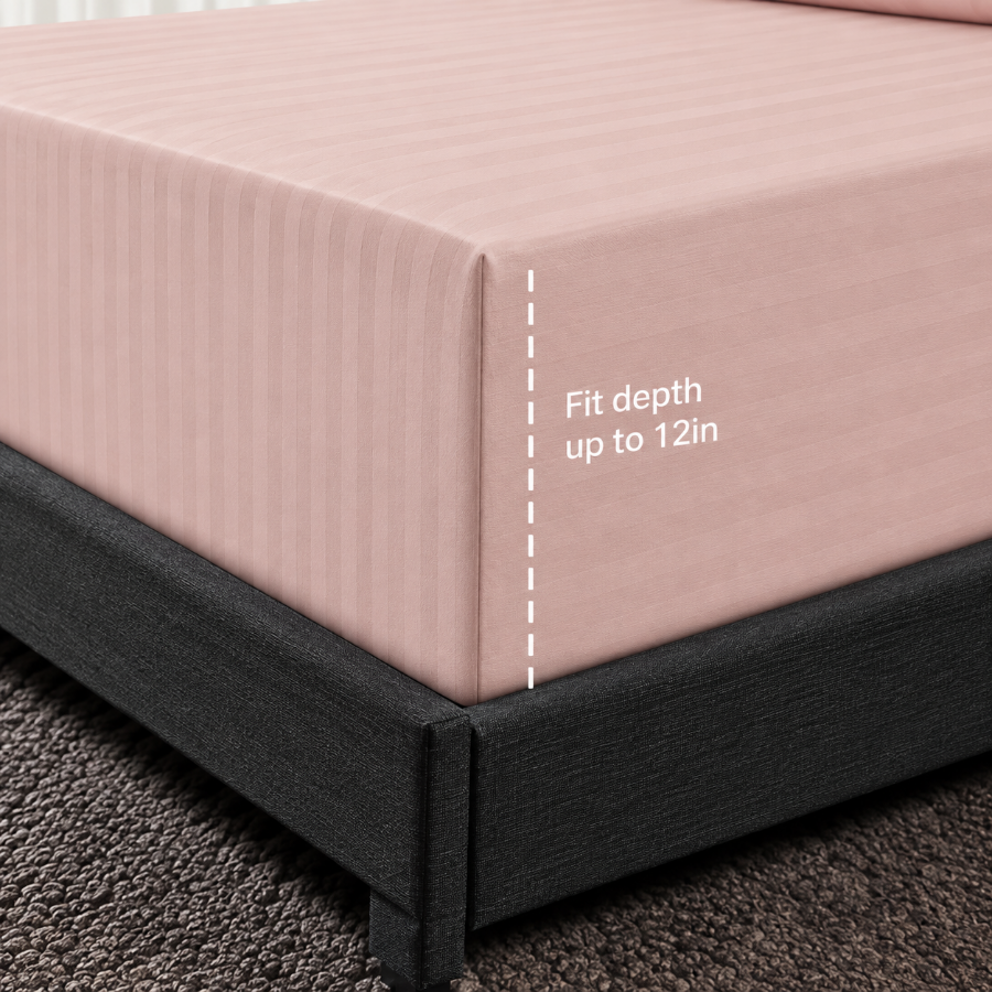 Basic Rose Dust Plain 3pc Sheet Set