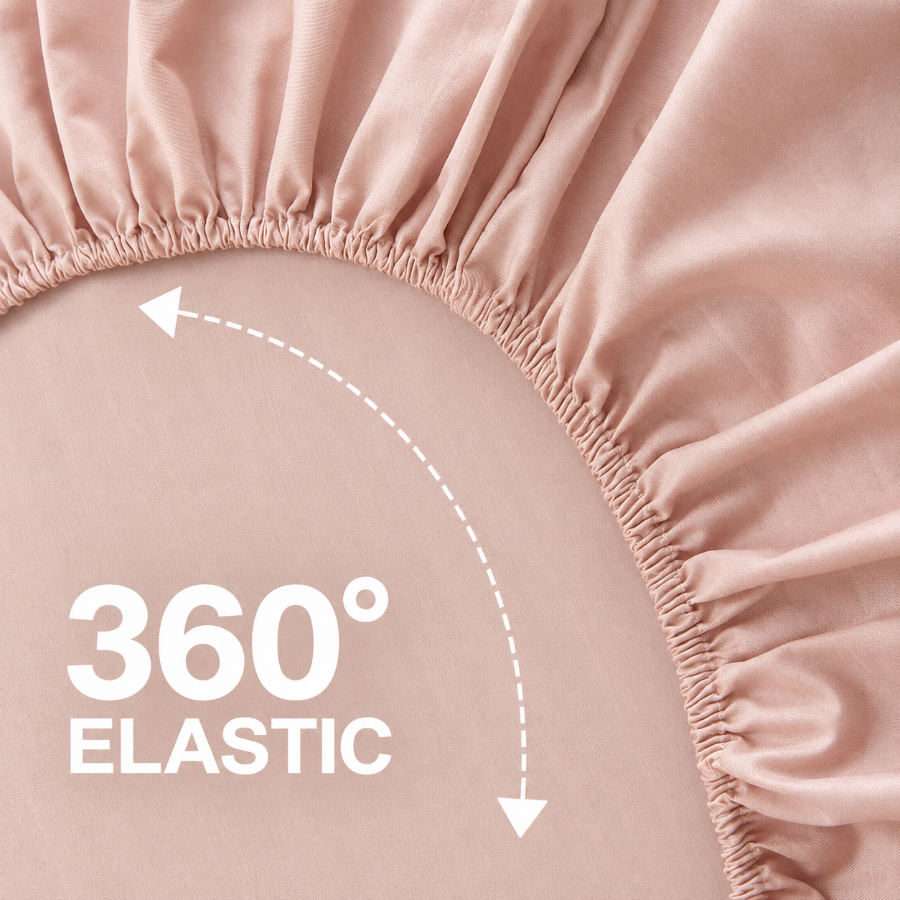 Basic Rose Dust Plain 3pc Sheet Set