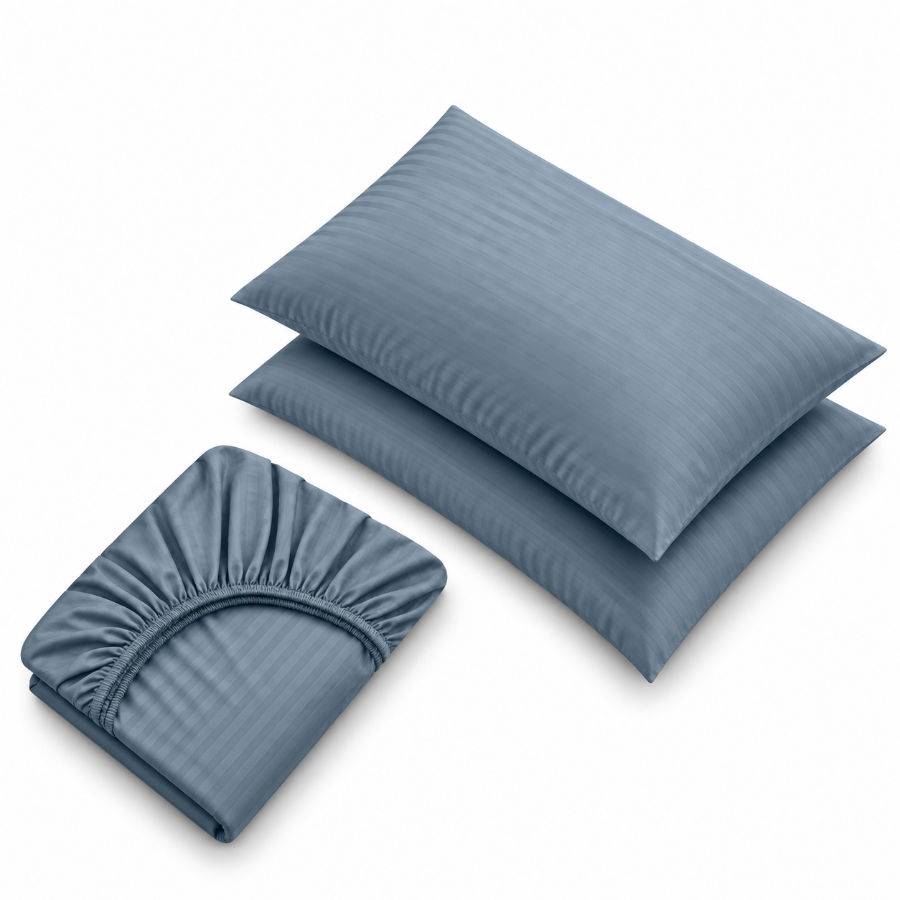 Basic Cool Gray Plain 3pc Sheet Set