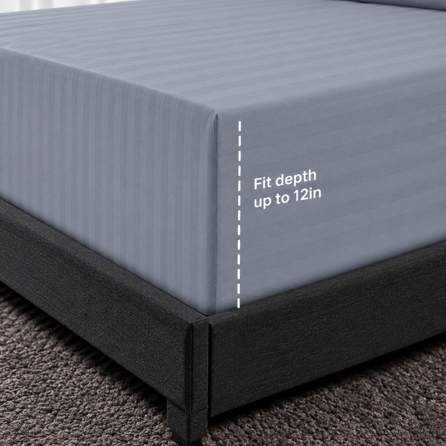 Basic Gray Plain 3pc Sheet Set