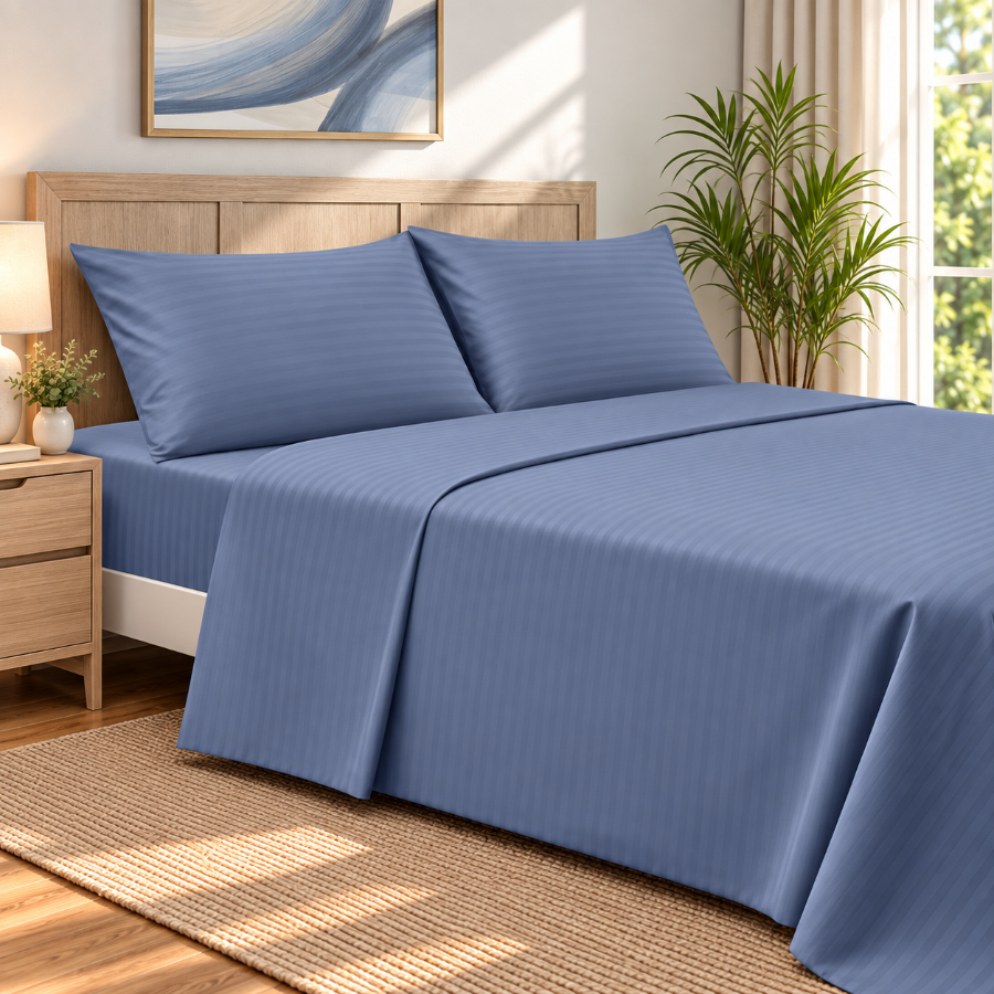 Basic Cool Gray Plain 4pc Sheet Set