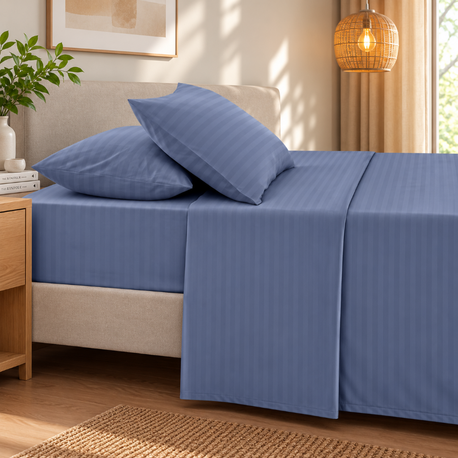 Basic Cool Gray Plain 4pc Sheet Set