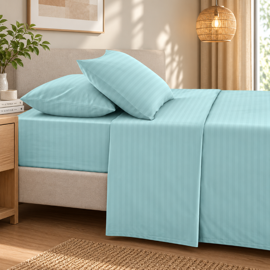 Basic Duck Egg Plain 4pc Sheet Set