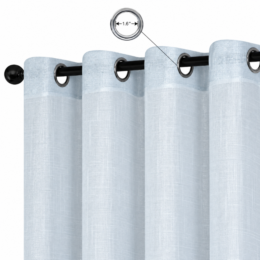 Alysin Gray Shiny Sheer Curtain