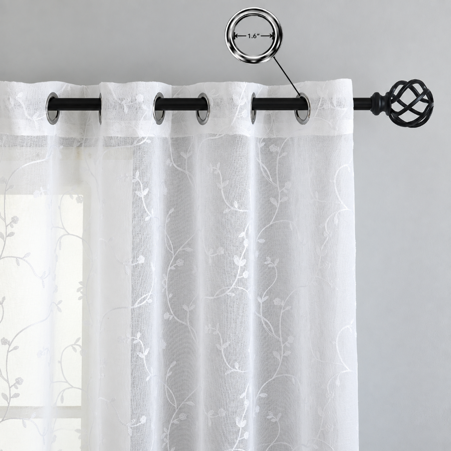 Berti Embroidered Sheer Curtain