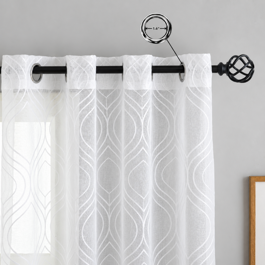 Blix Embroidered Sheer Curtain
