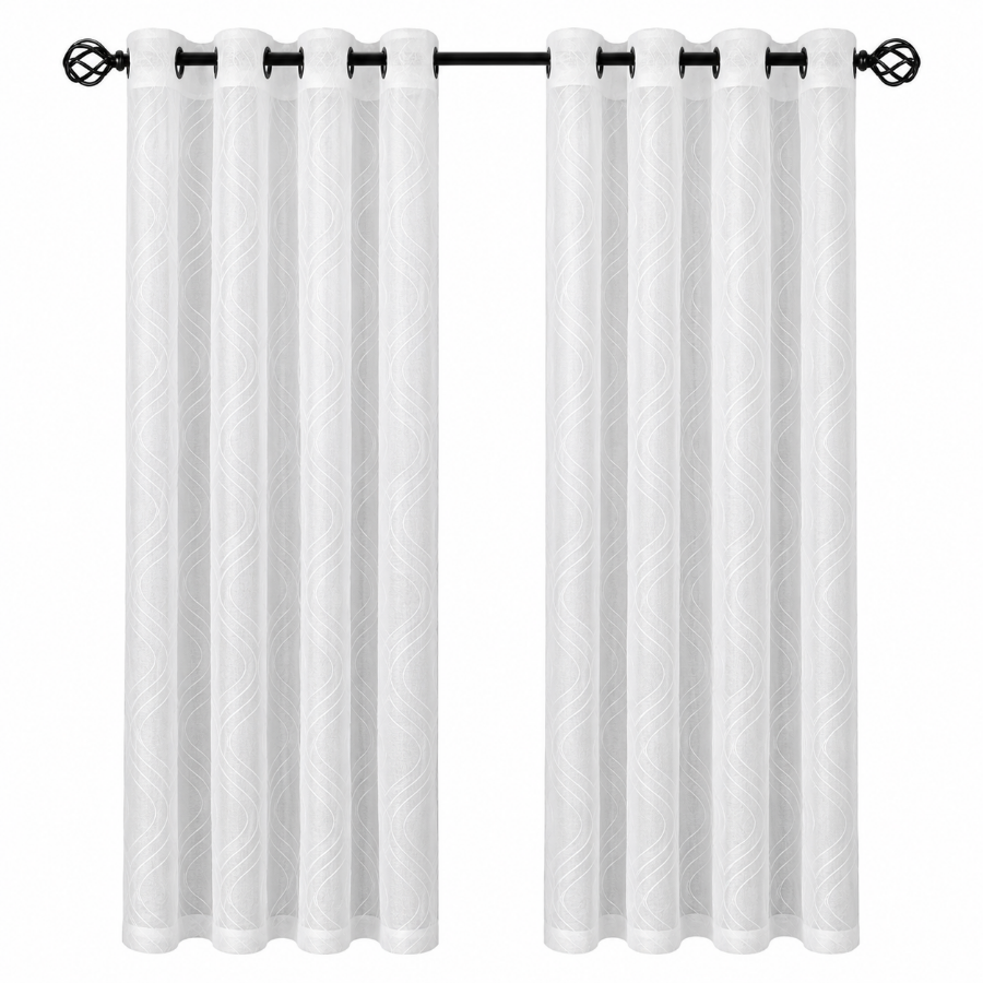 Blix Embroidered Sheer Curtain