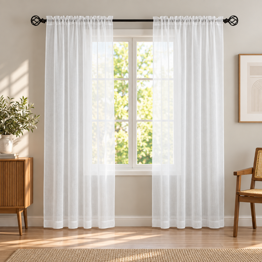 Sima Sheer Set of 2 Curtain