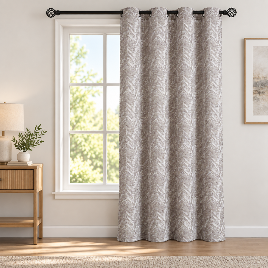 Ansell Coffee Jacquard Curtain