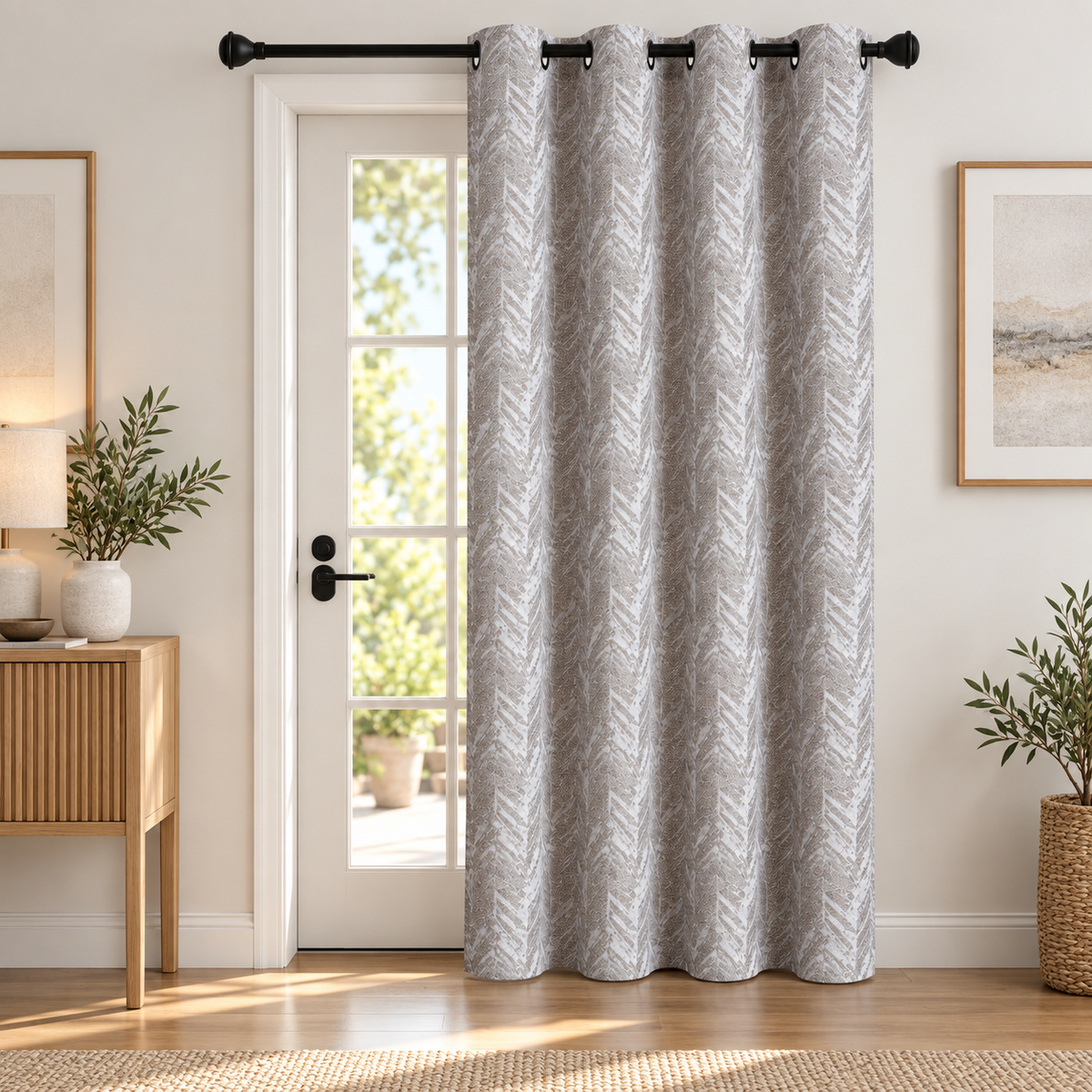 Ansell Coffee Jacquard Curtain