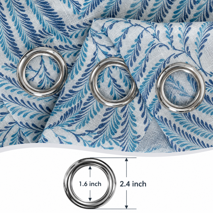 Bodil Plain & Print Set Of 3 Curtains