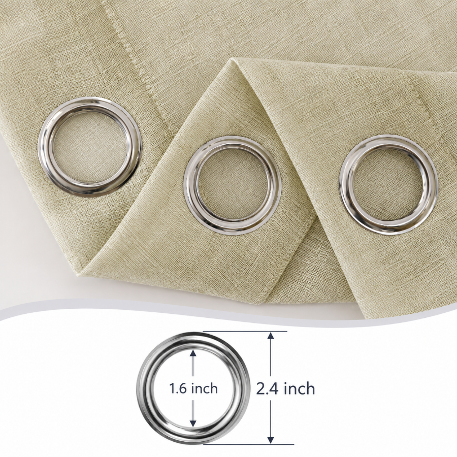 Beathe Plain & Printed Set of 4 Curtains