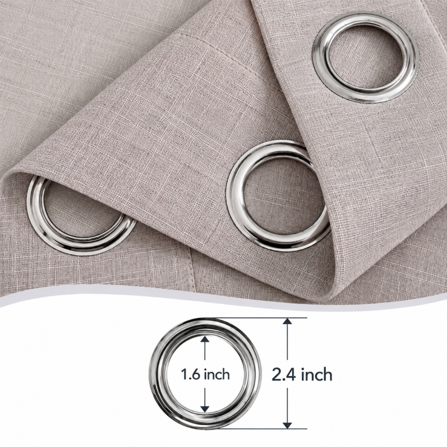 Betine Plain & Printed Set of 4 Curtains