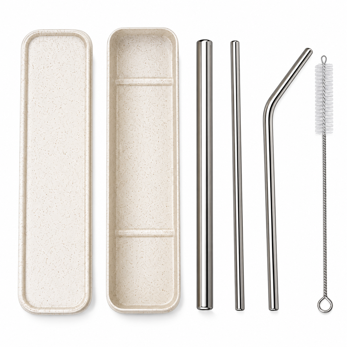 Reusable Stainless Steel Straws with Travel Case