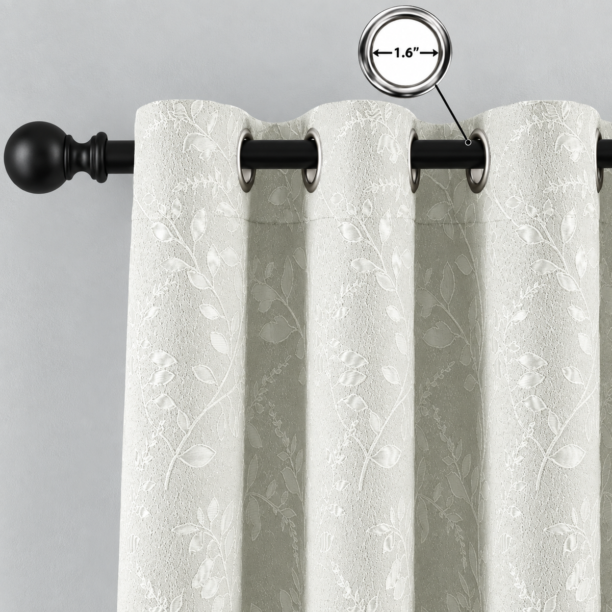 Blasi Cream Crinkle Curtain
