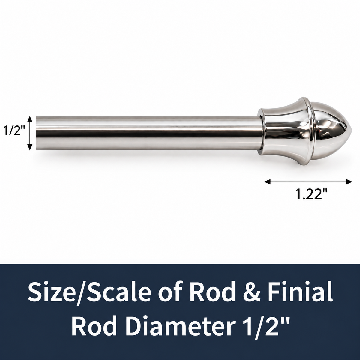 1/2 Cafe Rod Silver