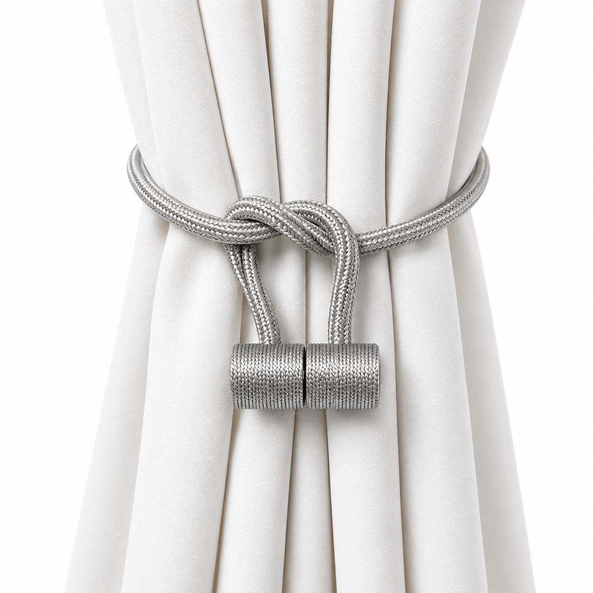 Sele Ice Gray Magnetic Tieback Pair