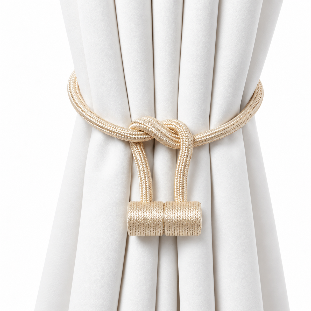 Sele Beige Magnetic Tieback Pair