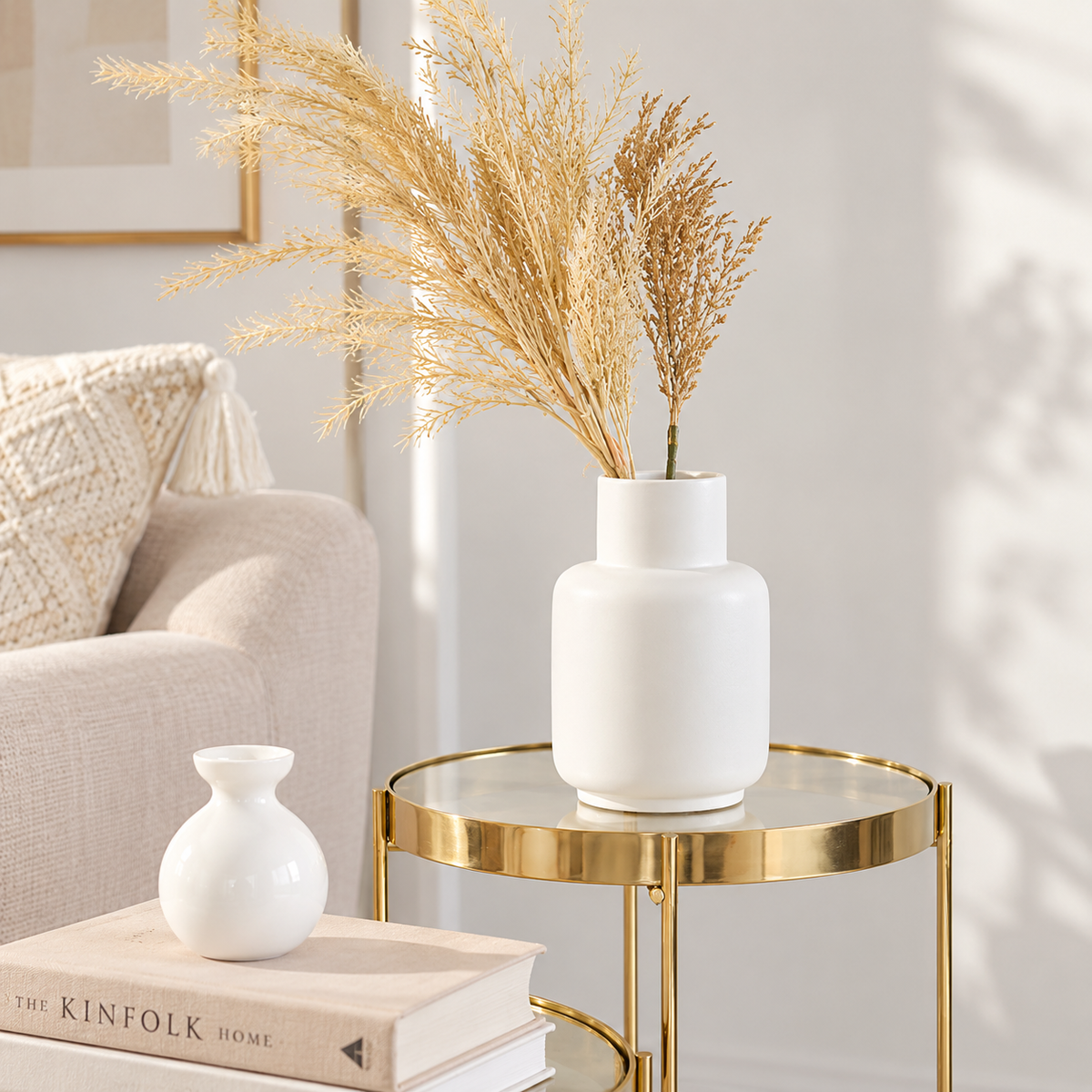 Primru White Ceramic Vase