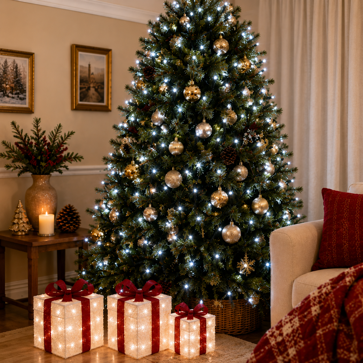 Christmas Lights 300LED with strobe Coolwhite with Flash