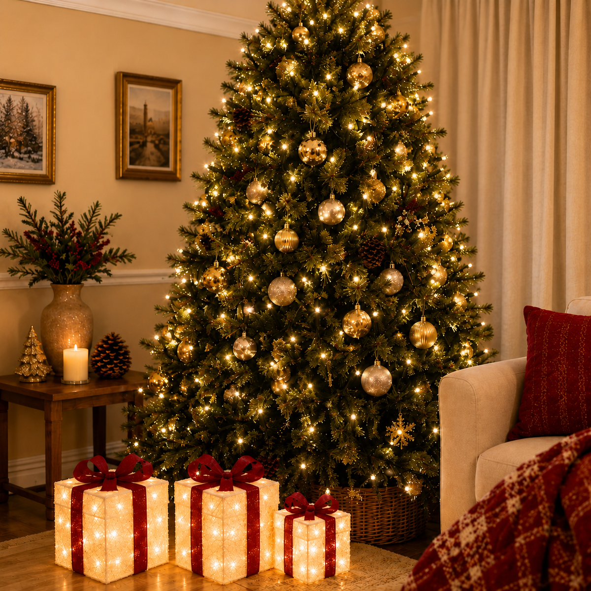 Christmas Lights 100LED Steady Warmwhite