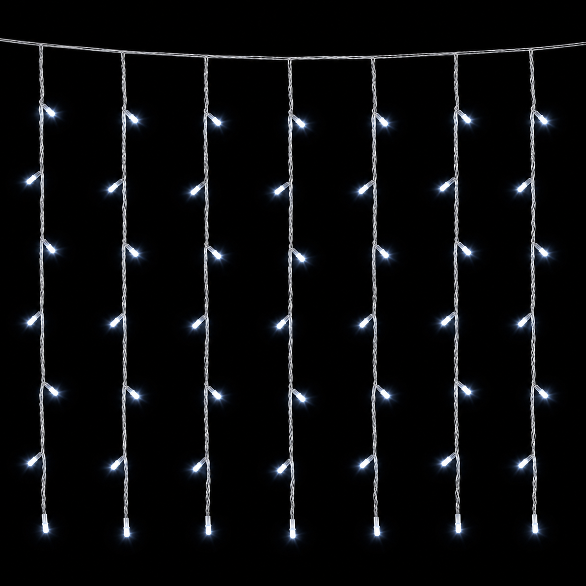 Christmas Curtain Lights 200LED Coolwhite with Flash
