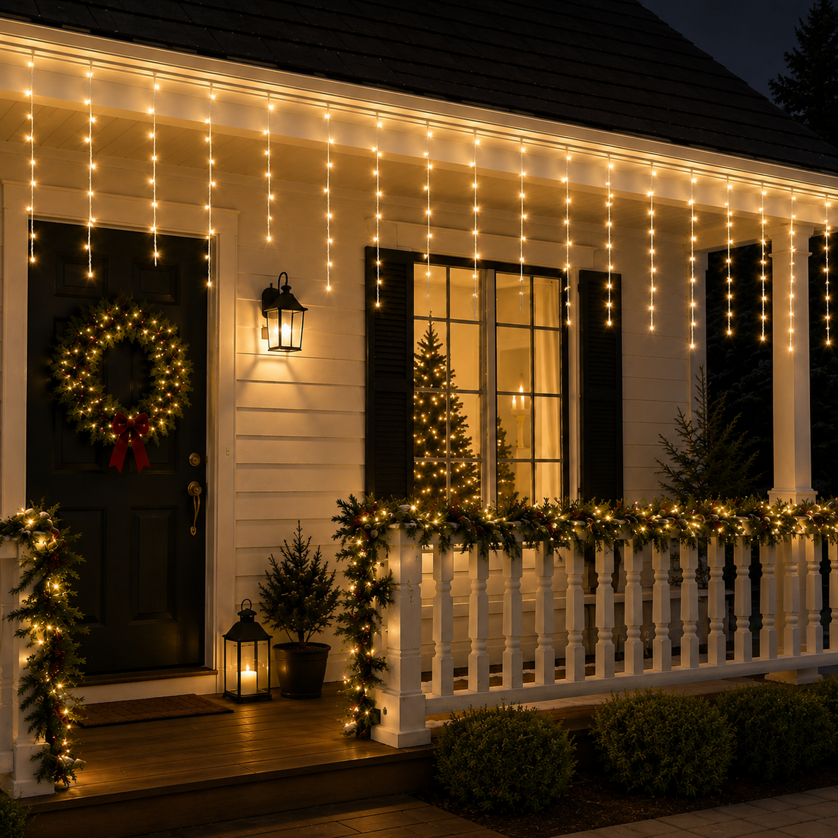 Christmas Curtain Lights 200LED Warmwhite with Flash