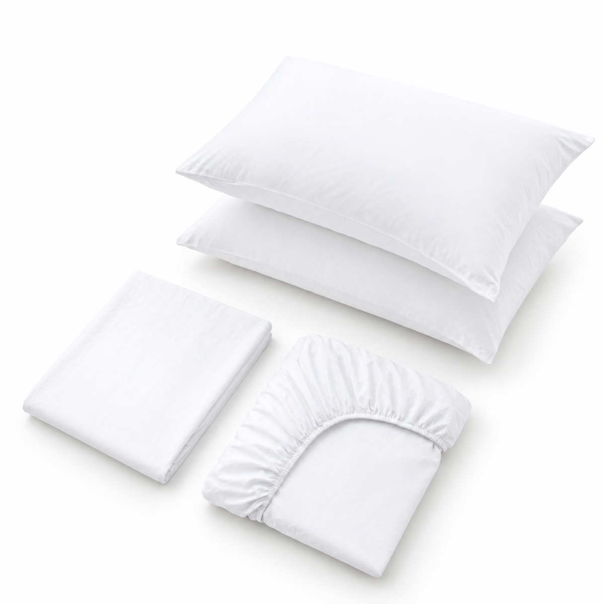Super Soft White 4pc Flat Sheet Set