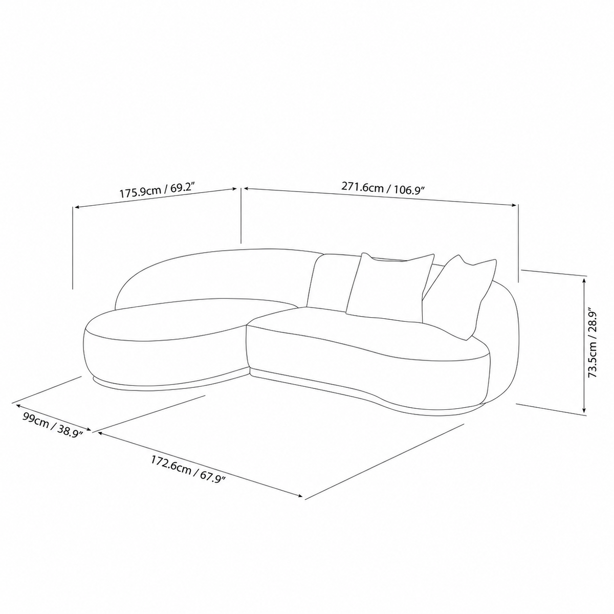 Bloom 3 Seater L-Shape (Left) Sofa