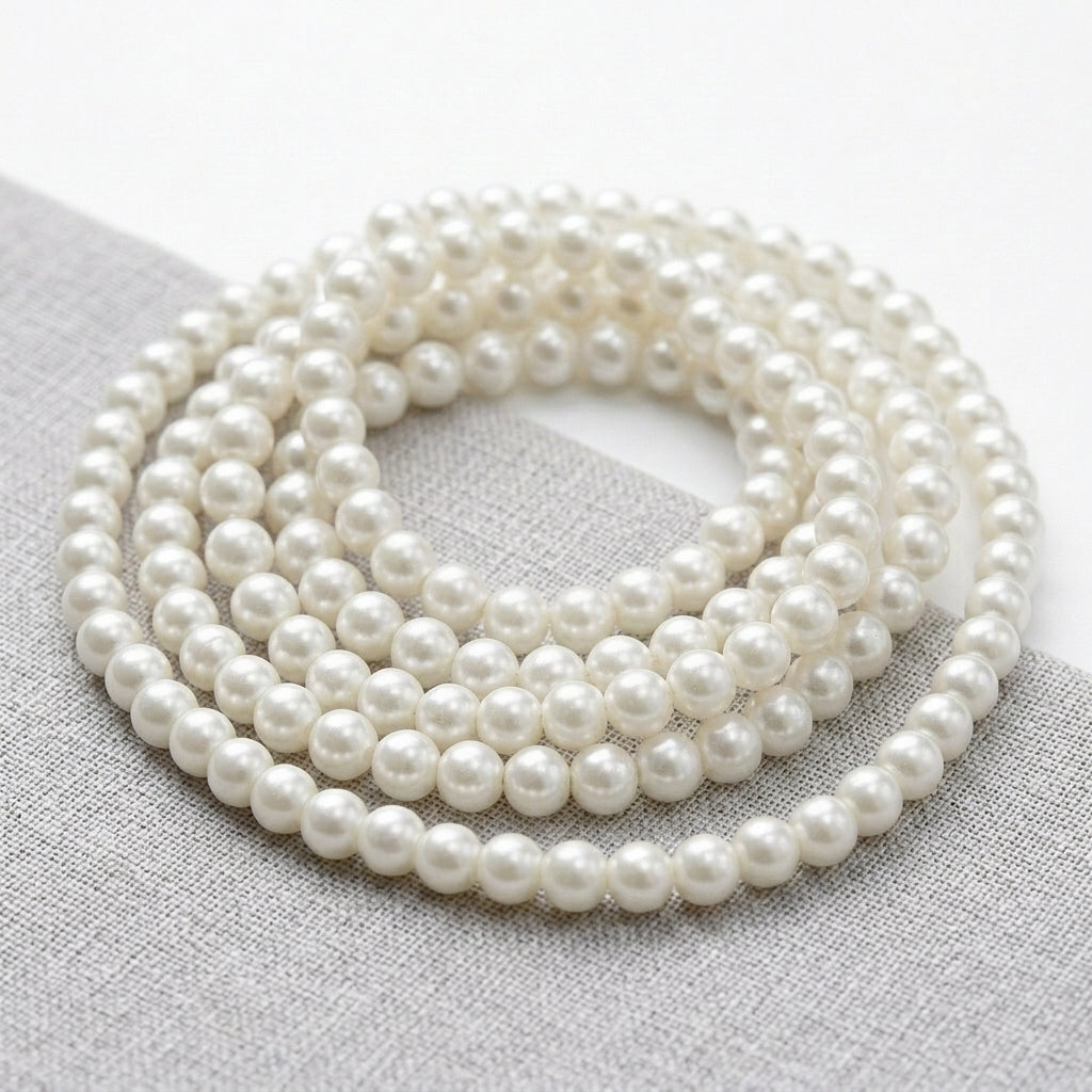 Razzle Beads Pearl 5m White