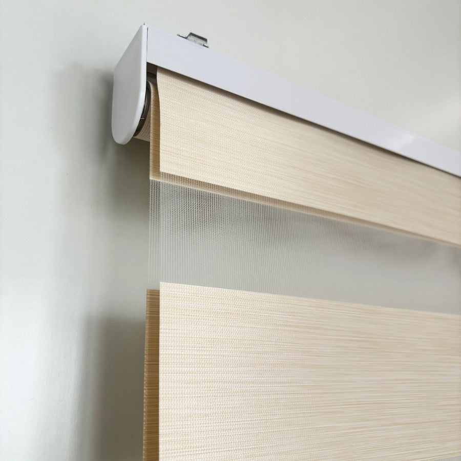 Beige Semi-Blackout Zebra Blinds