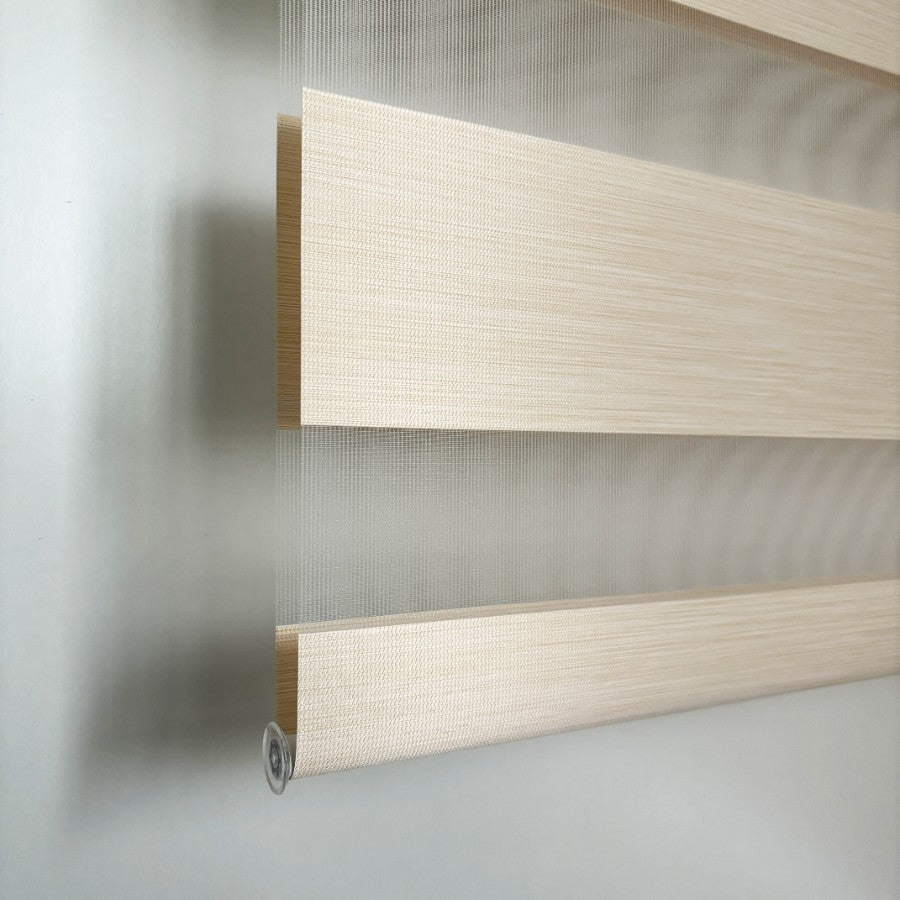 Beige Semi-Blackout Zebra Blinds