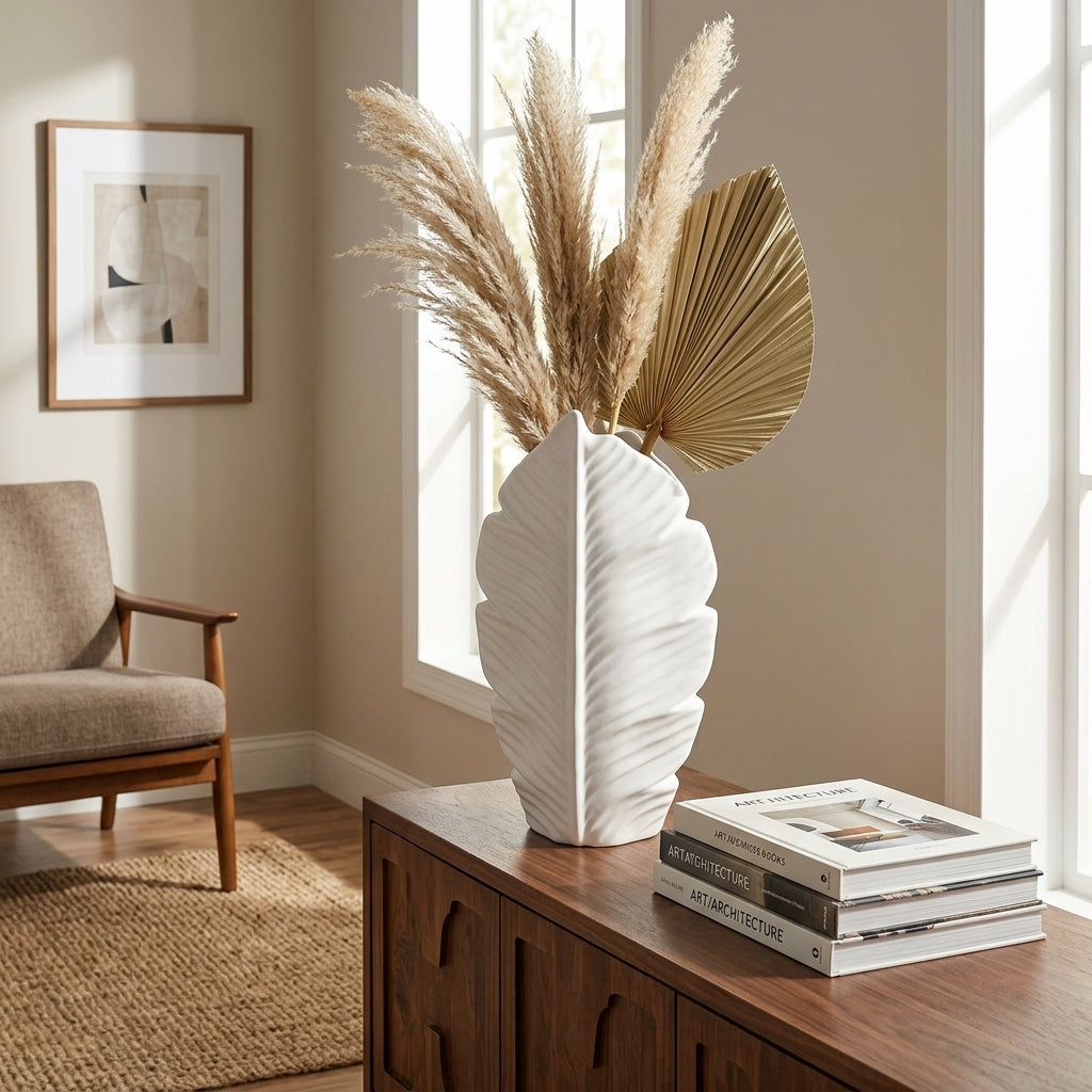 Verdant Leaf Vase