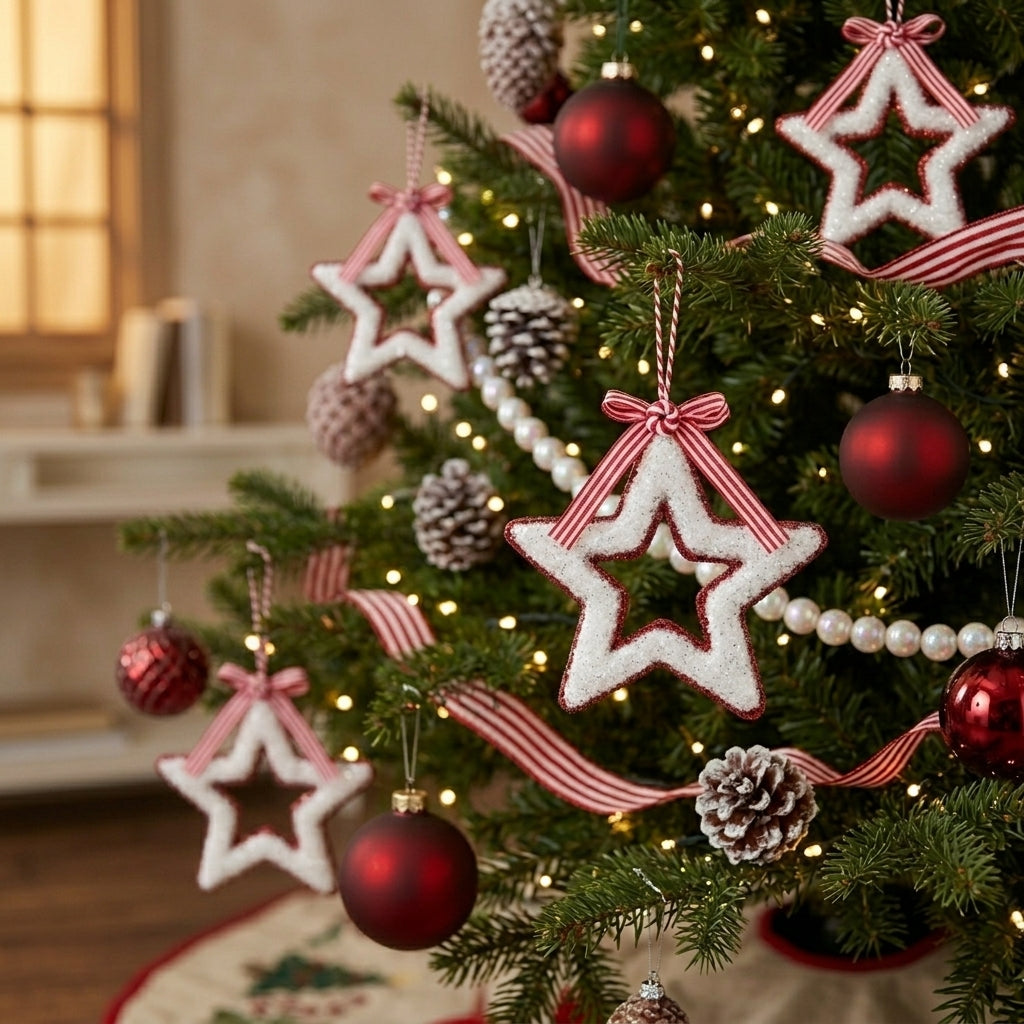 Glitter Star Hanging Ornament 25cm