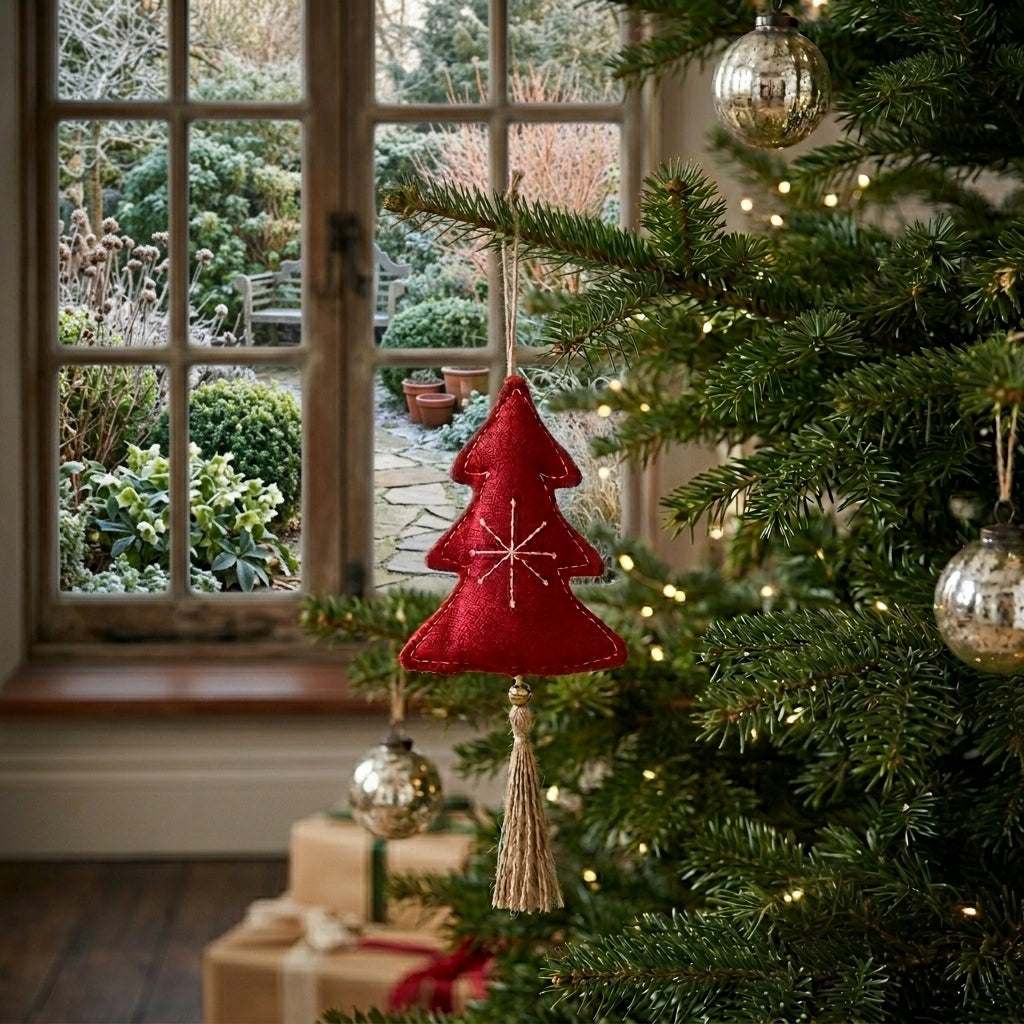 Red Velvet Tree with Tassel