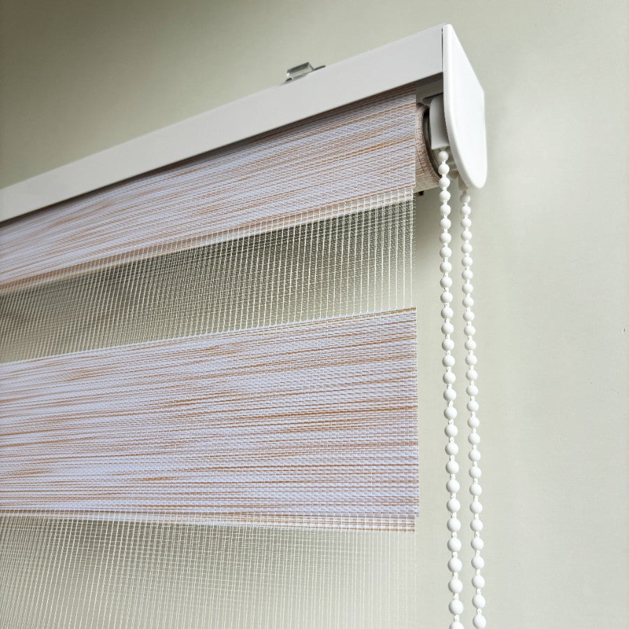Warm Almond Basic Zebra Blinds