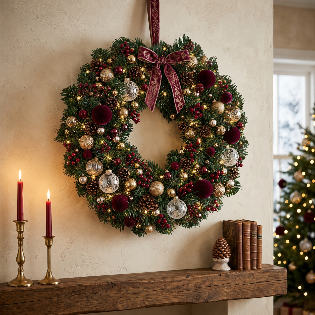 45cm Christmas Wreath 75 Tips