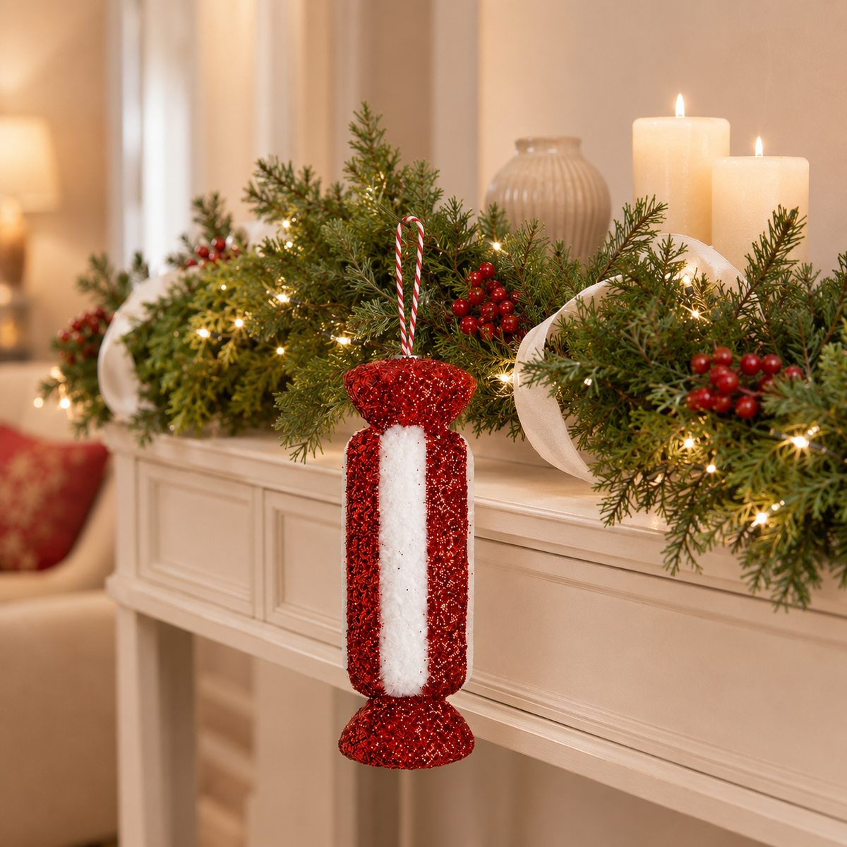 Candy Cylinder Hanging Ornament 30cm