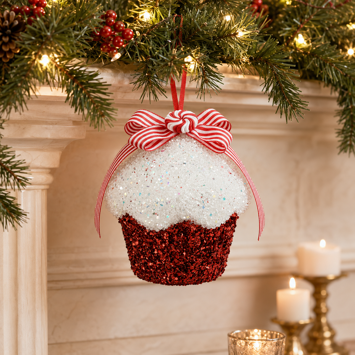 Cupcake Hanging Ornament 10cm