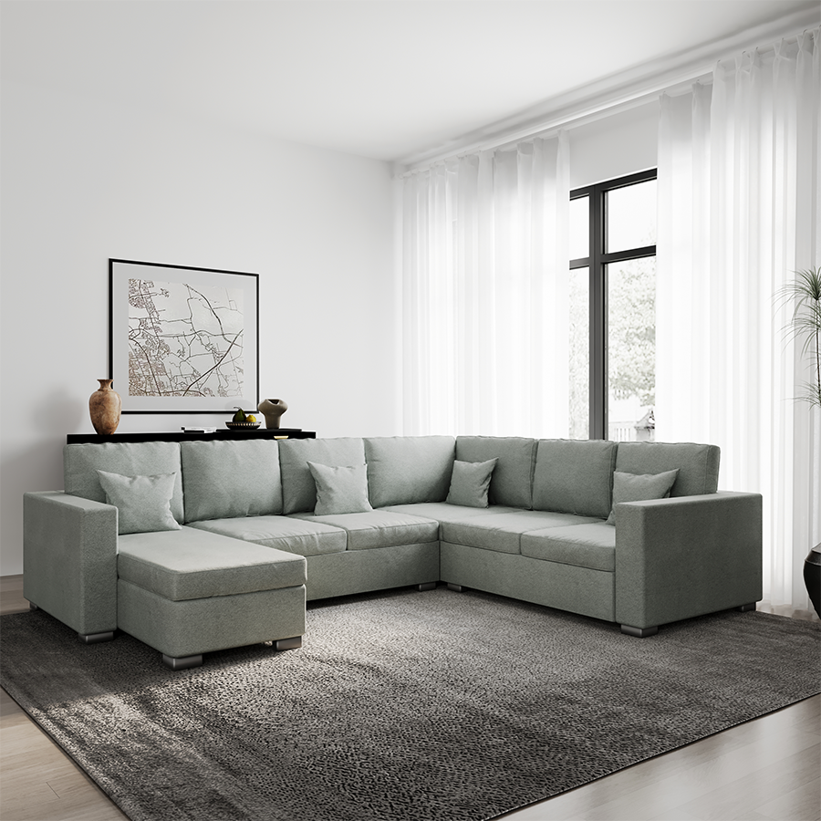 Lindsay Corner Sectional 5 Seat with Chaise (2R) Sofa