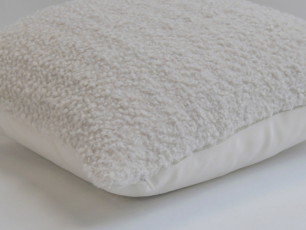 Sia Teddy Fur Beige Cream Throw Pillowcase